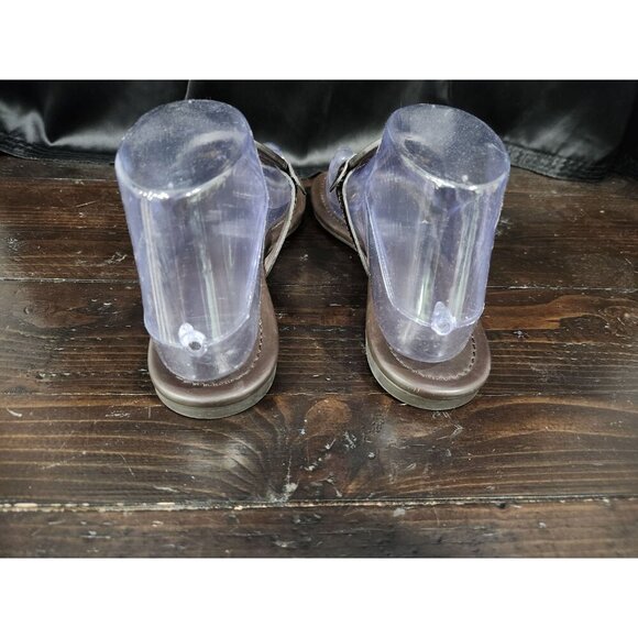 EUC Tory Burch Miller Dark Brown Croc Embossed Thong Sandal/Sz. 7.5M - Picture 6 of 11